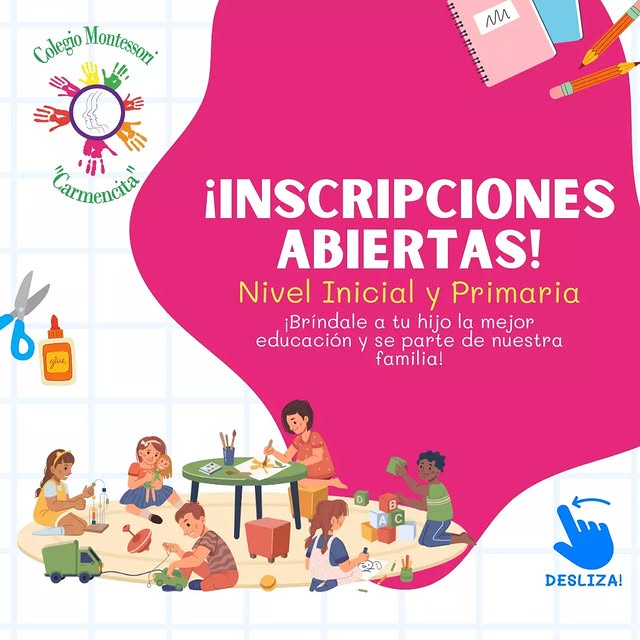 Inscripciones abiertas · Nivel Inicial y Primaria